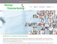 Tablet Screenshot of henleytelemarketing.co.uk